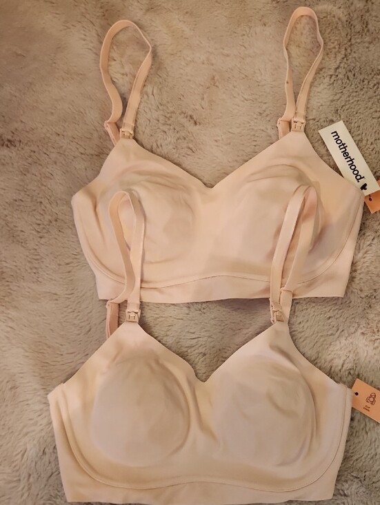 Motherhood Other - SET OF TWO (2) Motherhood Light Pink Seamless Nursing Bra with Clip Straps